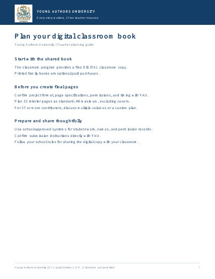 Preview of Digital Classbook Planning Guide