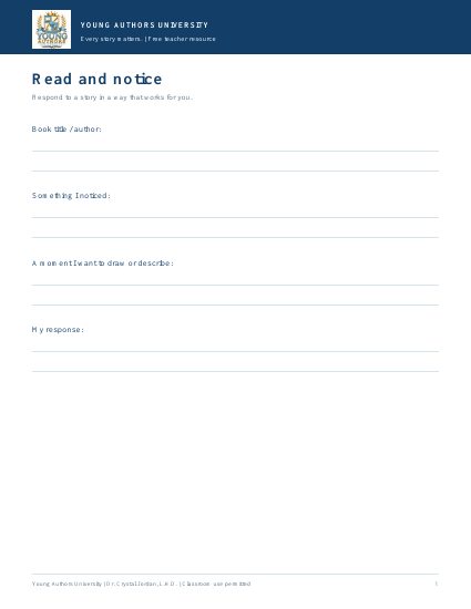 Preview of Read, Notice & Respond