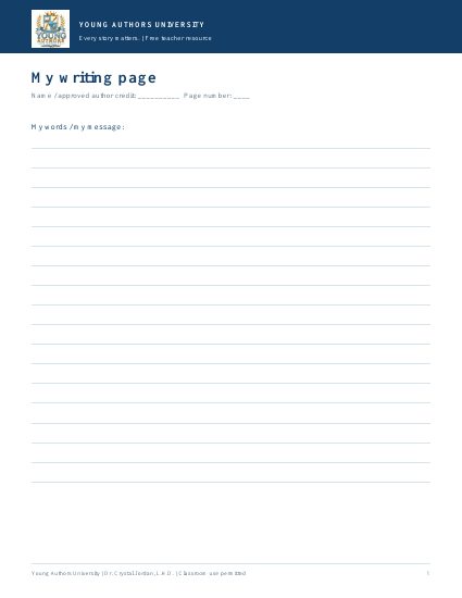 Preview of Replacement Writing & Illustration Pages